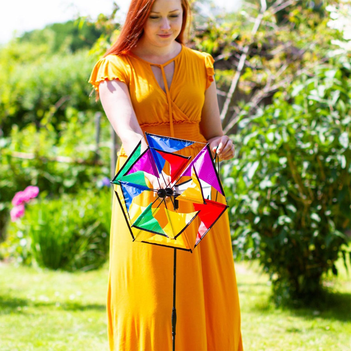 HQ Windspiel HQ Mini Duett Rainbow Gartendeko Windrad Windfahne