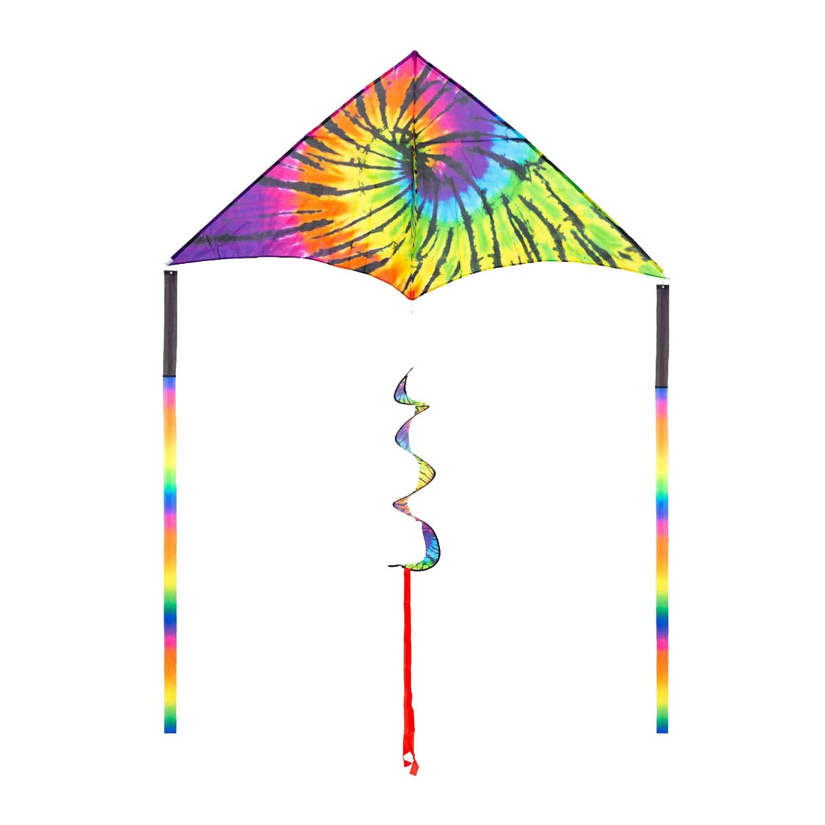 HQ Kinderdrachen Einleiner Drachen HQ Delta XL Rainbow Rider 210 cm Flugdrachen