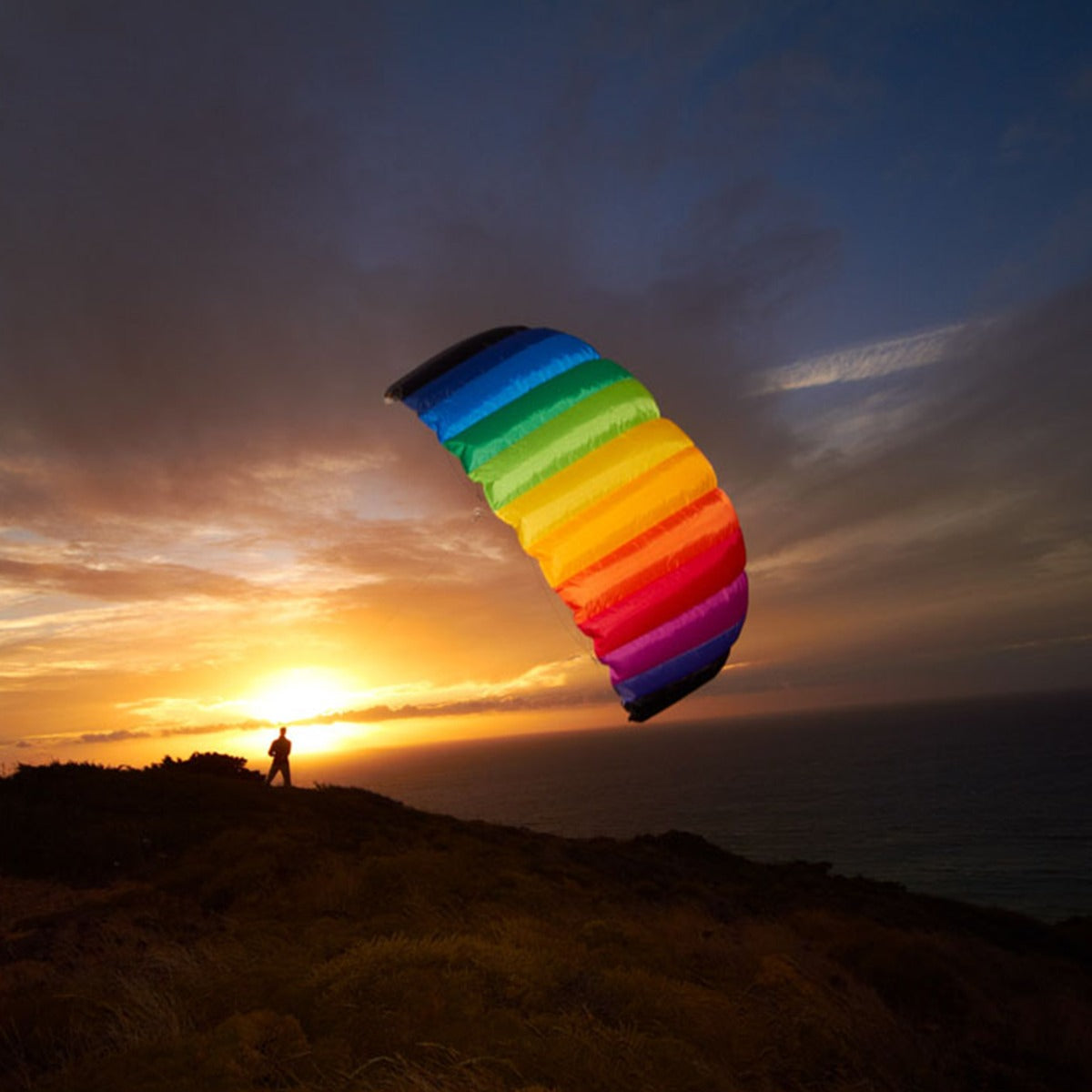HQ Lenkmatte HQ Symphony Beach III 2.5 Rainbow Ready to Fly Lenkmatte 2 Leiner Kite Matte