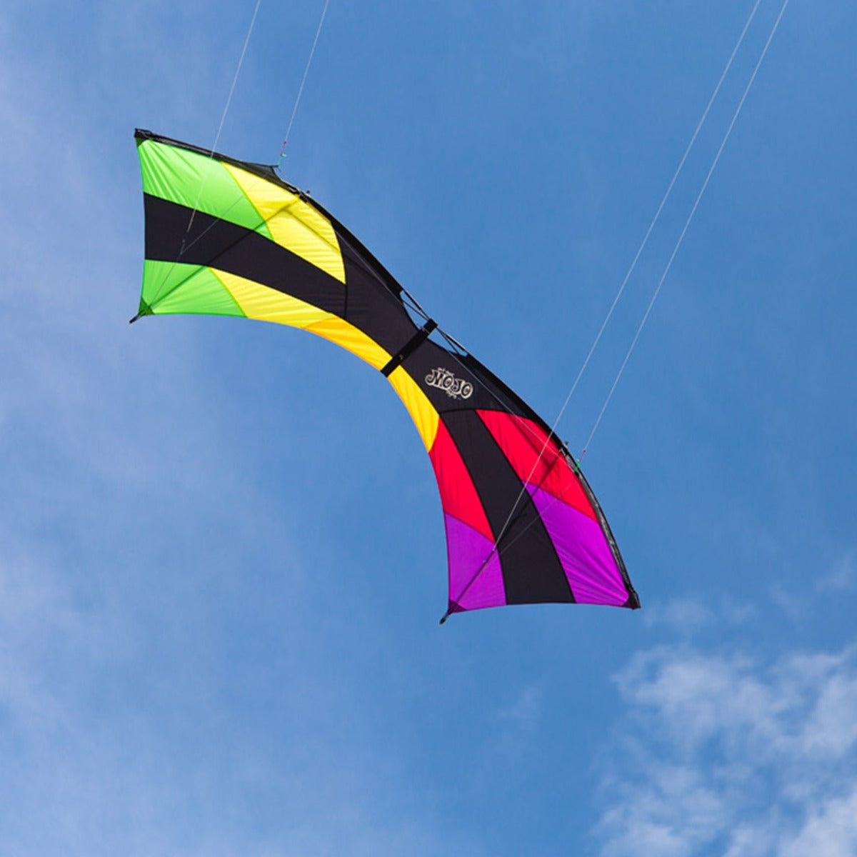 HQ Vierleiner Lenkdrachen HQ Mojo Rainbow Drachen Quad Flugdrachen