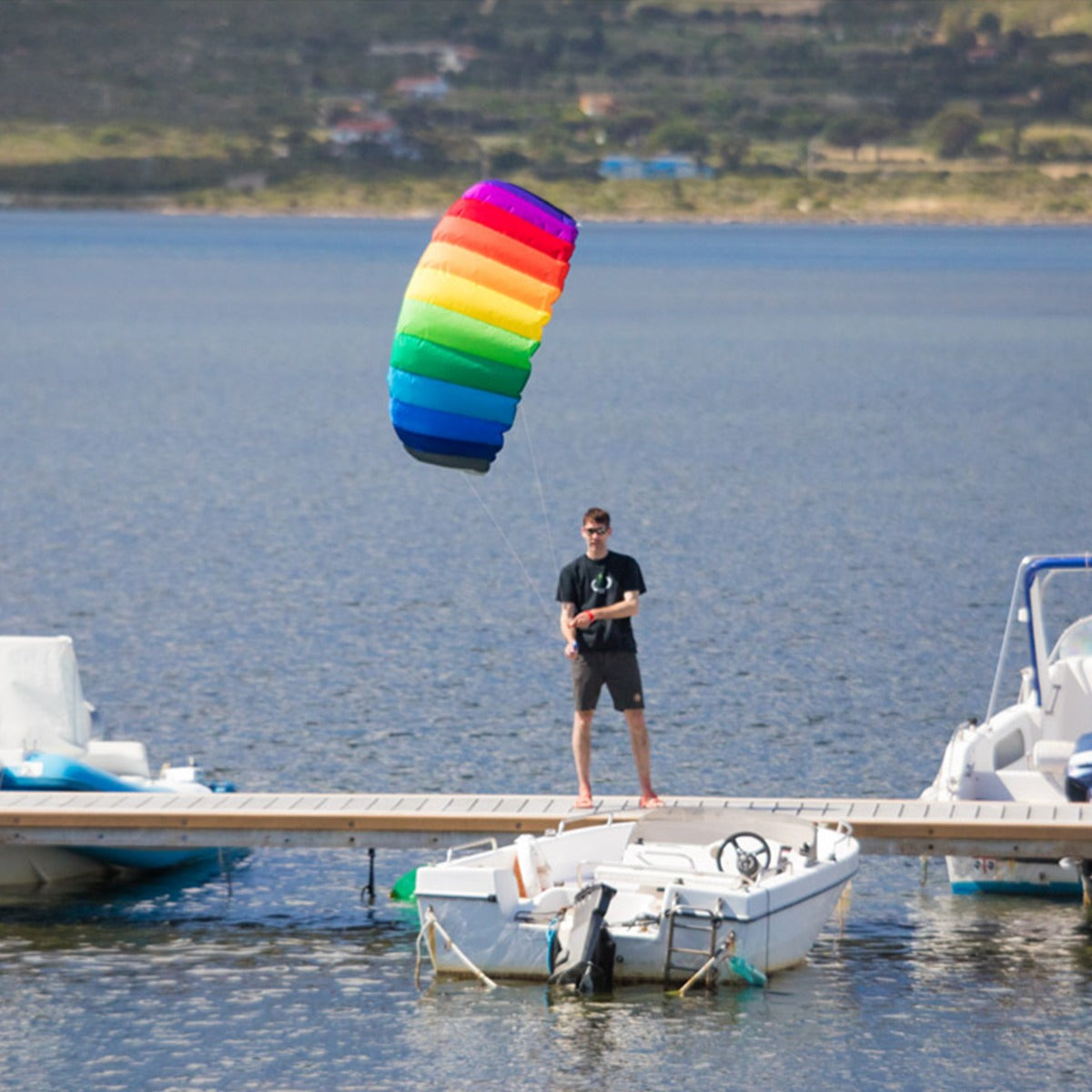 HQ Lenkmatte HQ Symphony Beach III 2.5 Rainbow Ready to Fly Lenkmatte 2 Leiner Kite Matte