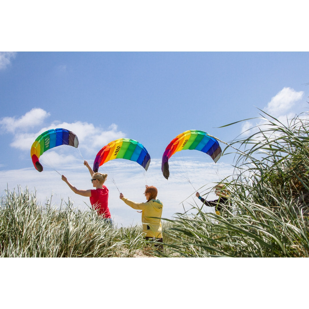 HQ Lenkmatte HQ Symphony Beach III 2.2 Rainbow Bundle Ready to Fly Lenkmatte 2 Leiner Kite Matte