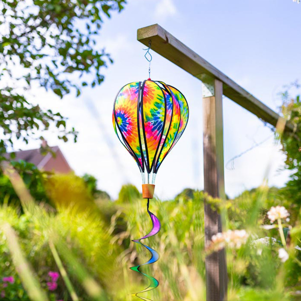 HQ Windspiel Heißluftballon HQ Hot Air Balloon Twist Tie Dye Windsack Garten Dekoration