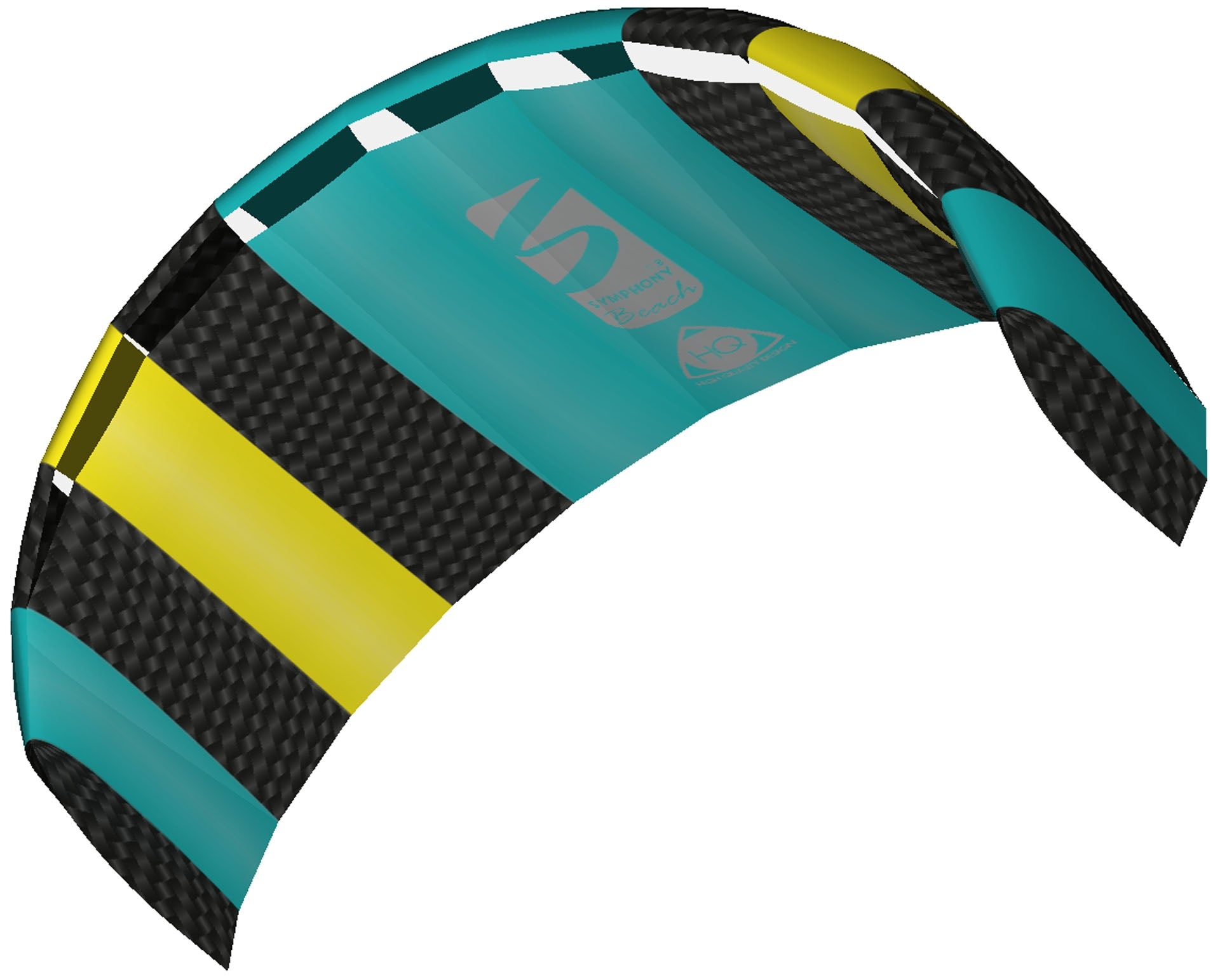 HQ Lenkmatte HQ Symphony Beach III 1.8 Aqua Ready to Fly Lenkmatte 2 Leiner Kite Matte