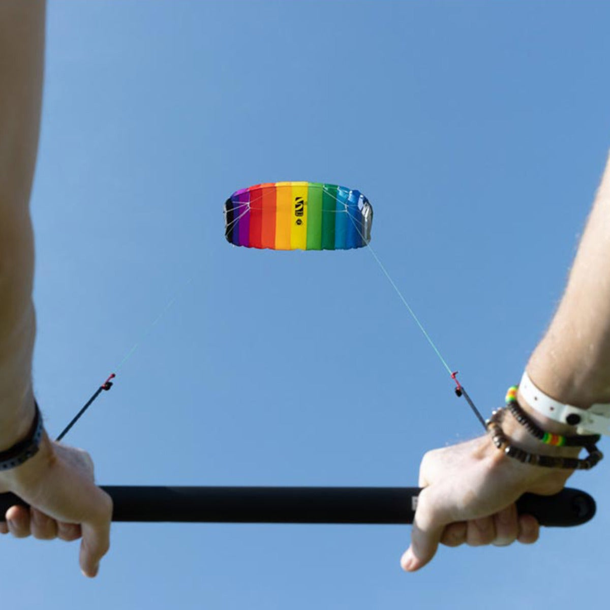 HQ Lenkmatte HQ Symphony Beach III 1.8 Sport Rainbow Controlbar Allround Lenkdrachen Kite