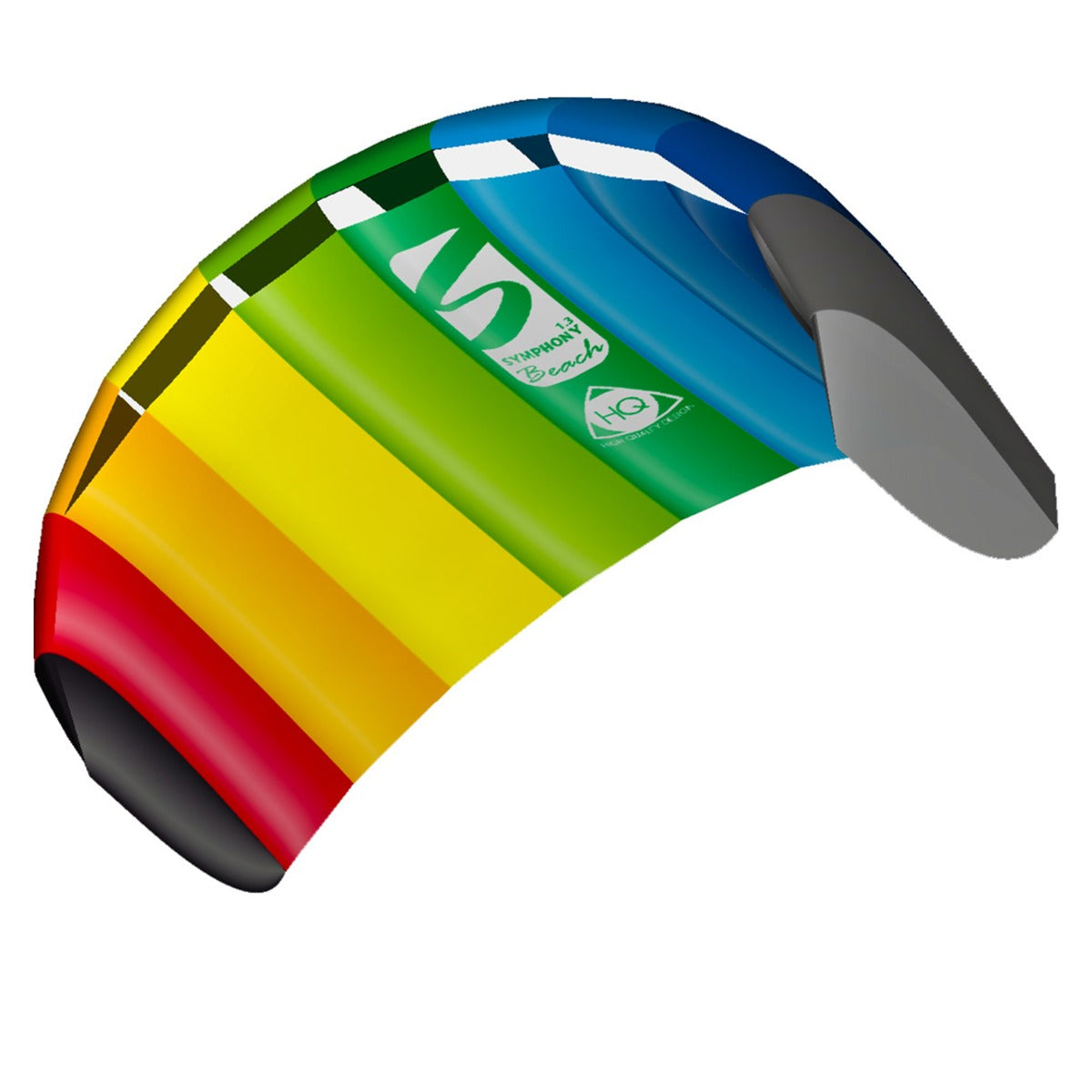 HQ Lenkmatte HQ Symphony Beach III 1.3 Sport PLUS Rainbow Controlbar und Lenkschlaufen Allround Lenkdrachen Kite