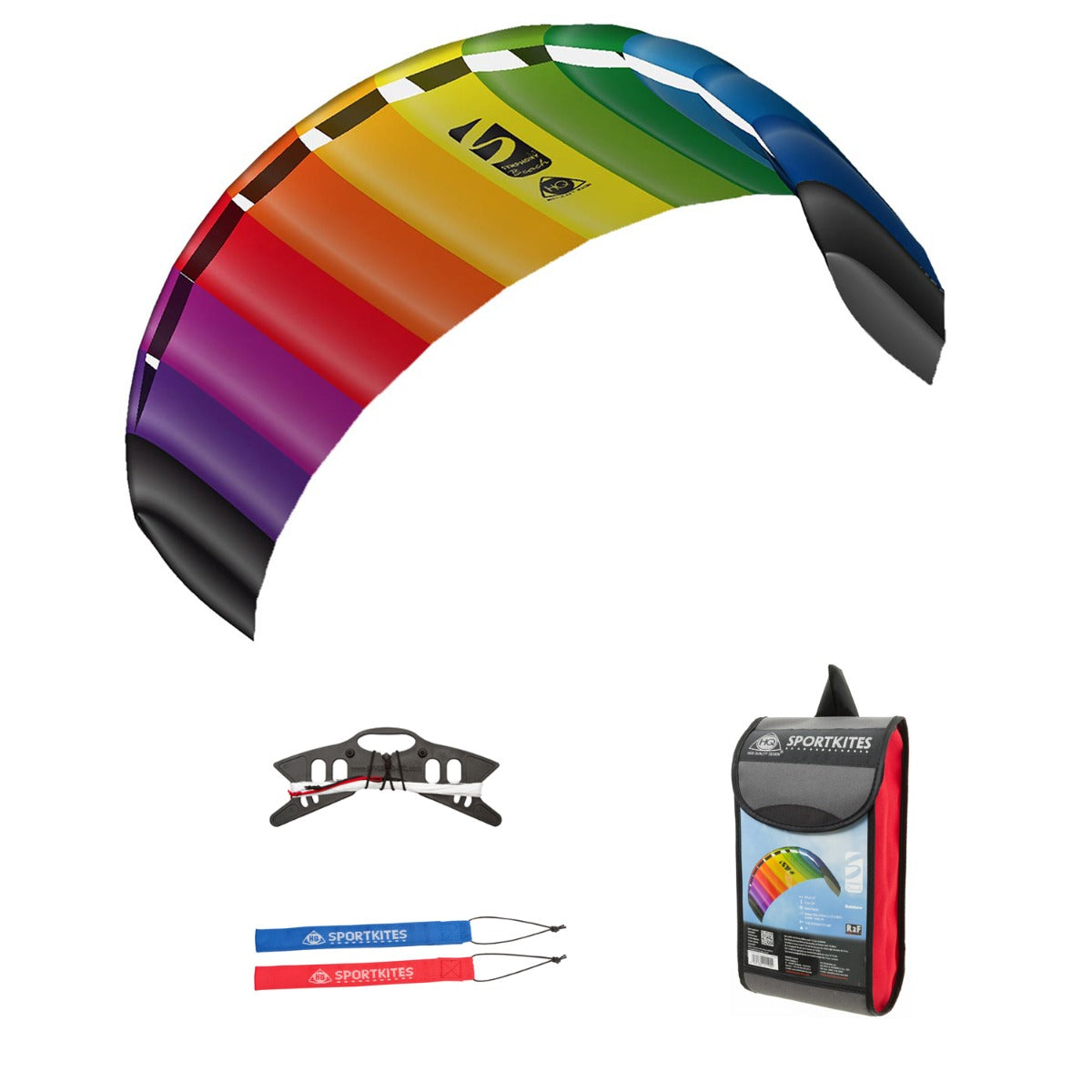 HQ Lenkmatte HQ Symphony Beach III 2.5 Rainbow Ready to Fly Lenkmatte 2 Leiner Kite Matte