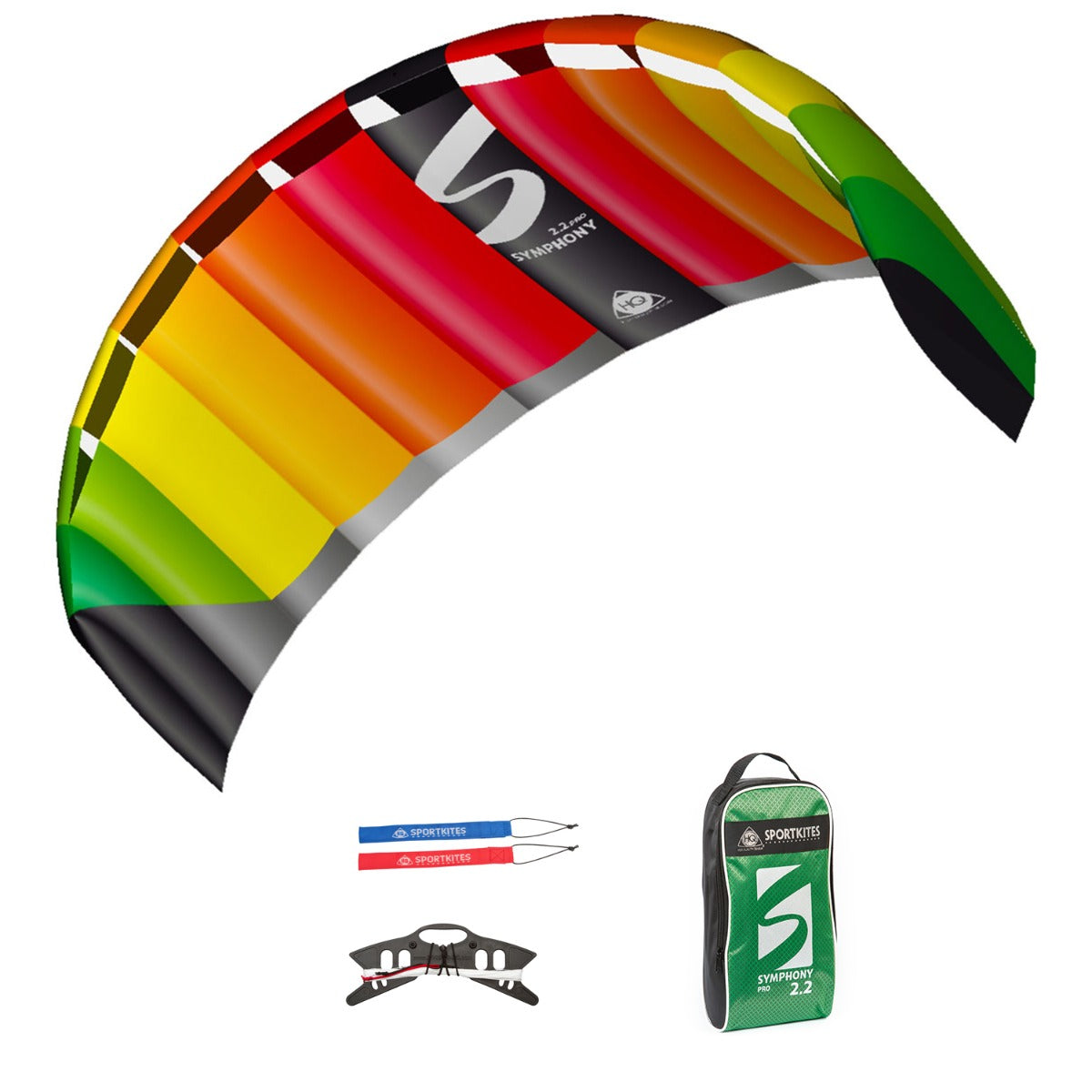 HQ Lenkmatte HQ Symphony Pro 2.2 Rainbow Allround Lenkmatte 2 Leiner Kite Matte