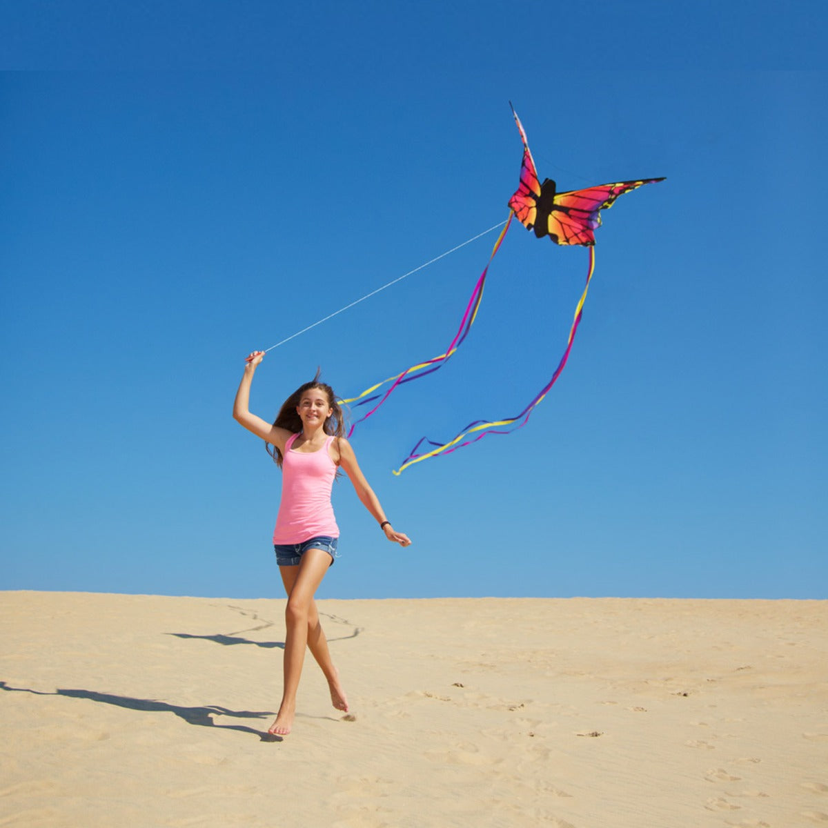 HQ Kinderdrachen Einleiner Drachen HQ Butterfly Kite Ruby L Schmetterling Flugdrache