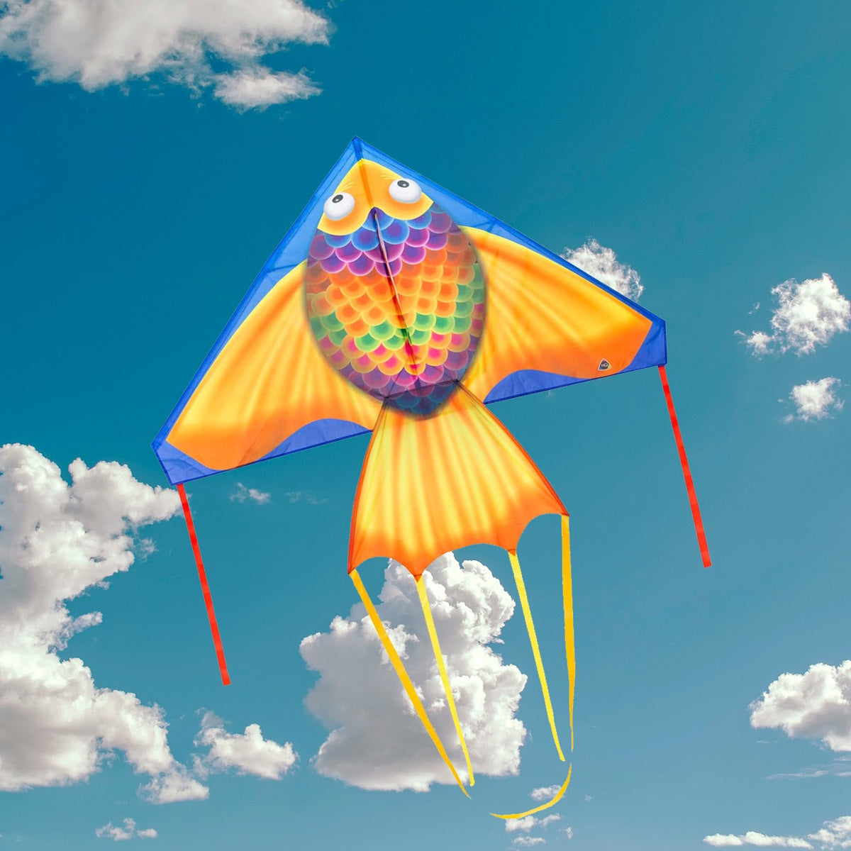 HQ Kinderdrachen Einleiner Drachen HQ Delta Rainbow Fish 140 cm Flugdrache