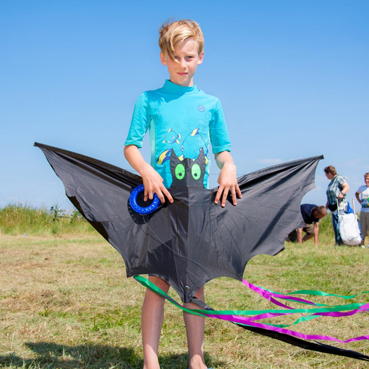 HQ Kinderdrachen Einleiner Drachen HQ Bat Black S Fledermaus 60 cm Flugdrache