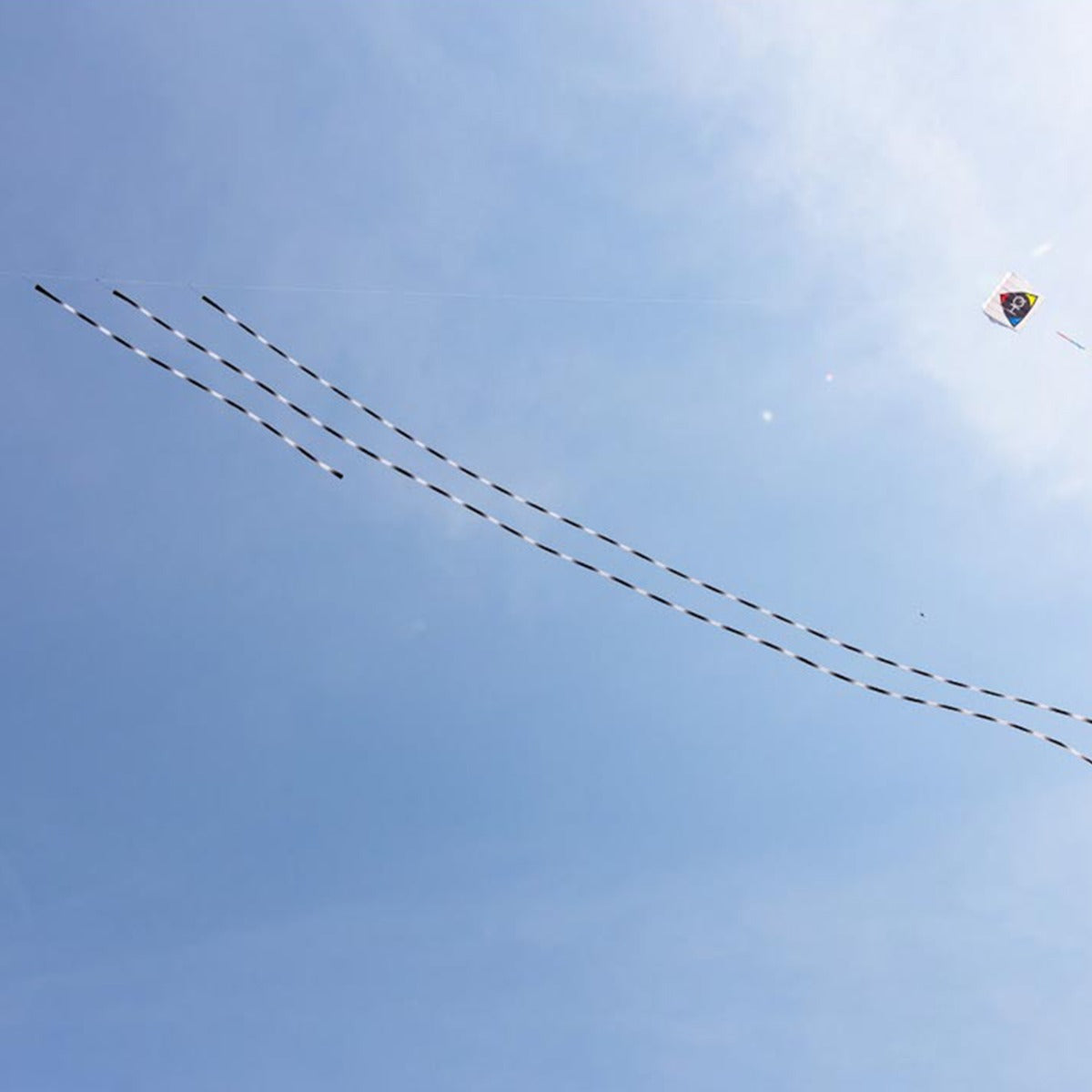 HQ Drachenschwanz HQ Tube Tail Black & White Gradient 24 m Leinenschmuck Drachenzubehör