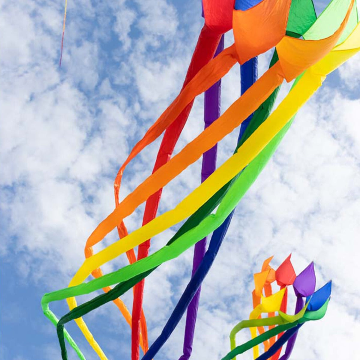 HQ Drachenschwanz HQ Soft Swirl Rainbow 3 m Leinenschmuck Drachenzubehör