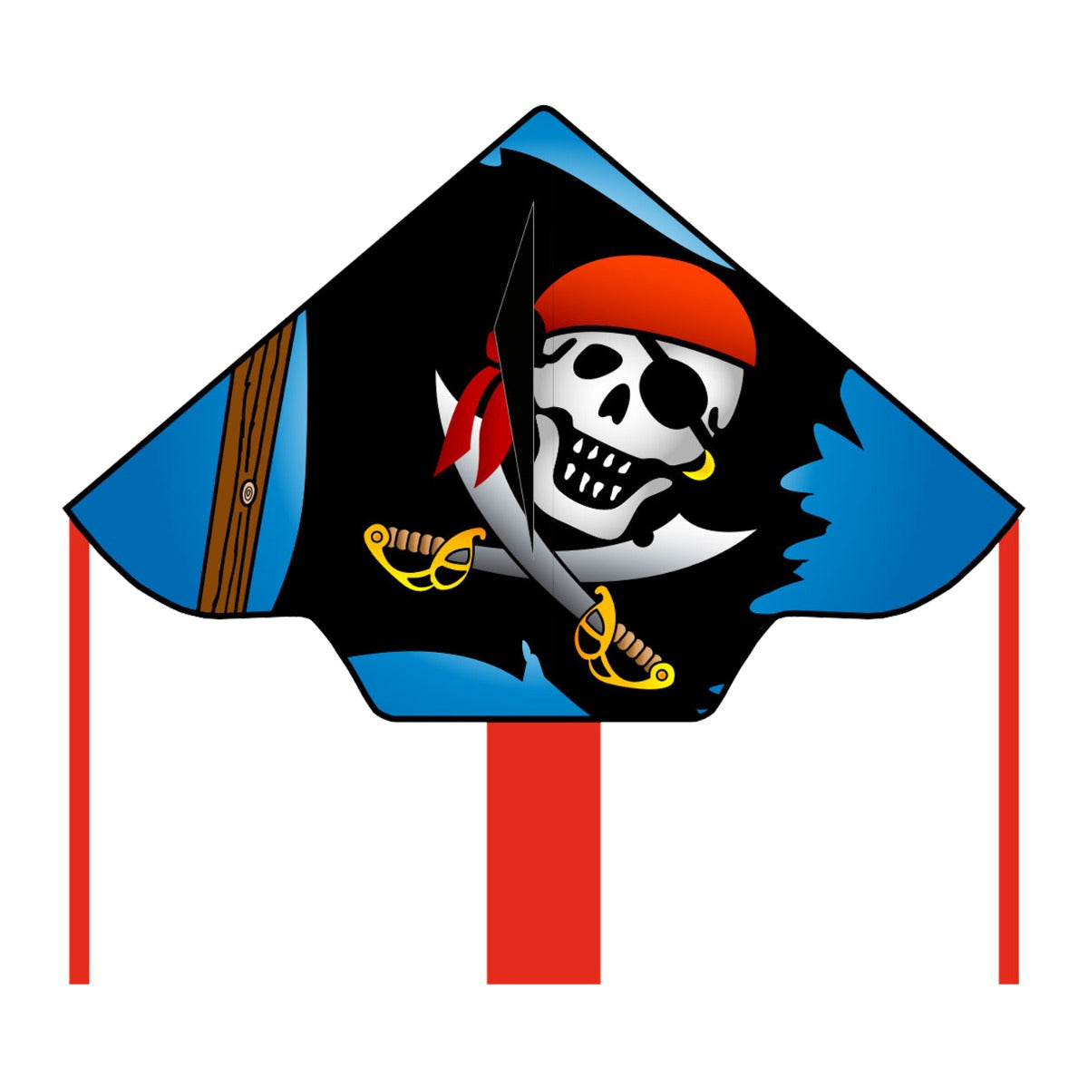 HQ Kinderdrachen Einleiner Drachen HQ Simple Flyer Jolly Roger 120 cm Flugdrachen