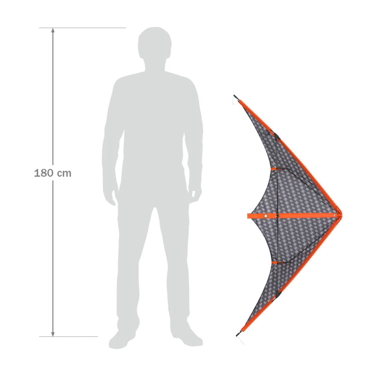 HQ Lenkdrachen HQ Stormy Pete Graphite 140 cm Speed & Power Drachen