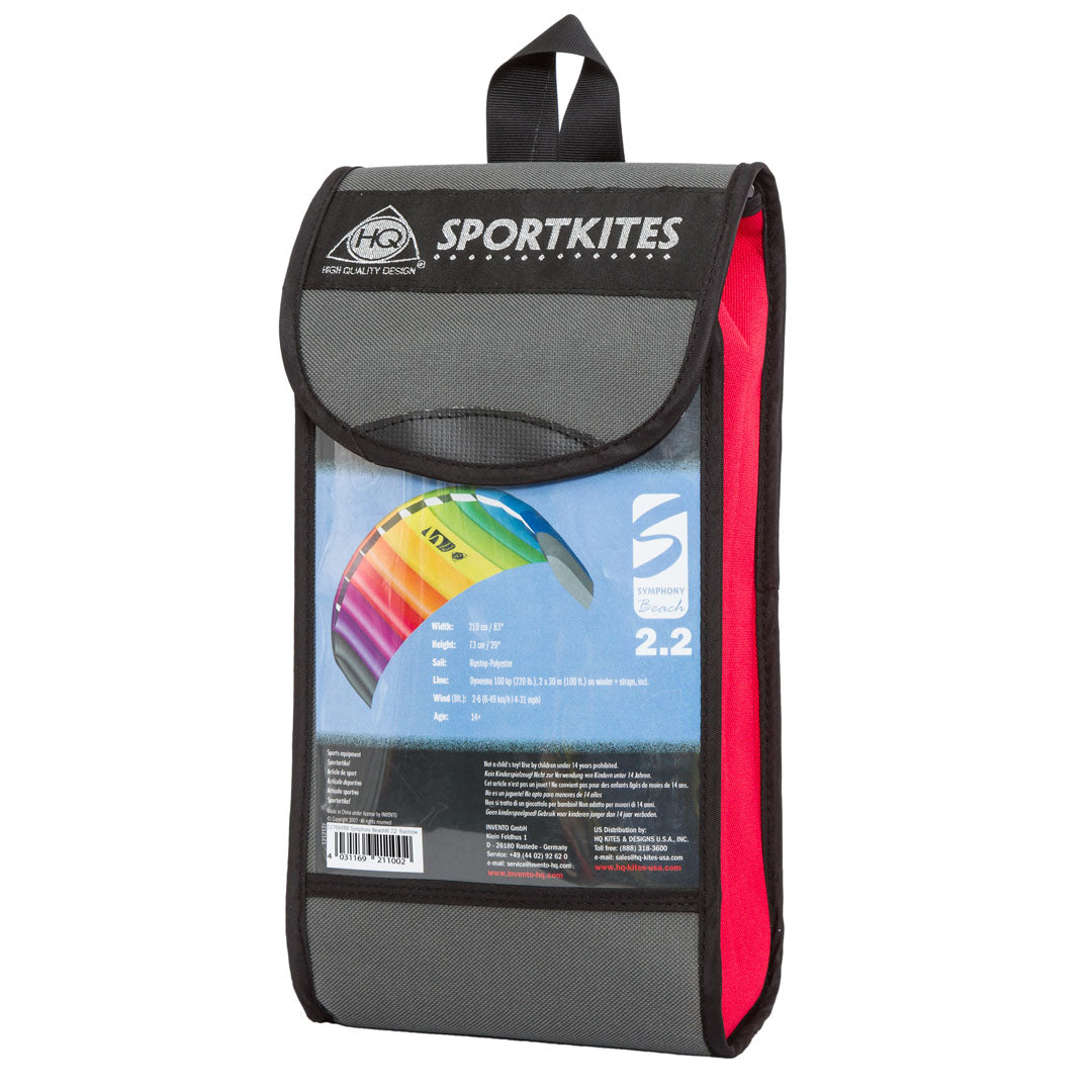 HQ Lenkmatte HQ Symphony Beach III 2.2 Rainbow Bundle Ready to Fly Lenkmatte 2 Leiner Kite Matte