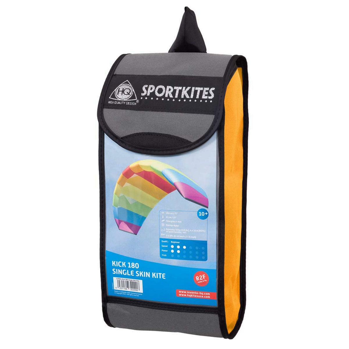 HQ Lenkmatte HQ Kick 180 Single Skin Kite R2F Beginner Lenkdrachen Kite