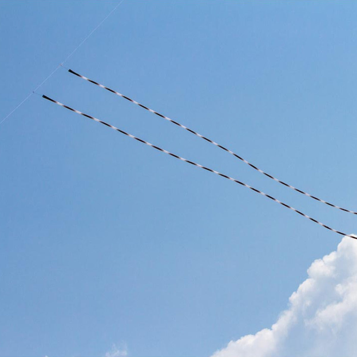 HQ Drachenschwanz HQ Tube Tail Black & White Gradient 24 m Leinenschmuck Drachenzubehör