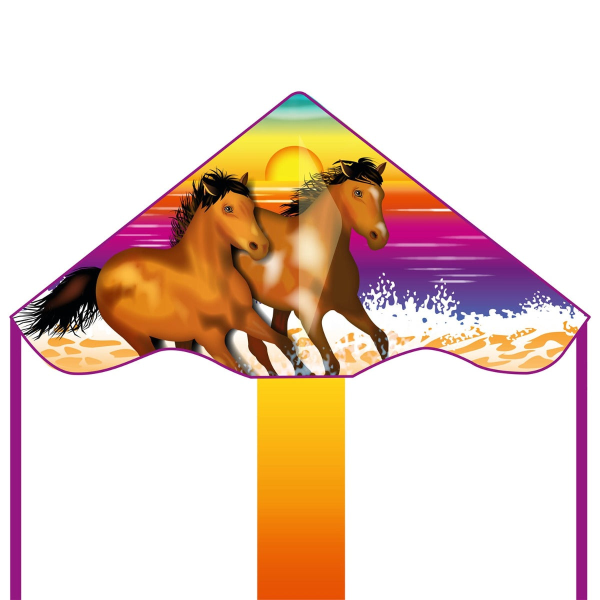 HQ Kinderdrachen Einleiner Drachen HQ Simple Flyer Wild Horses 85 cm Flugdrachen