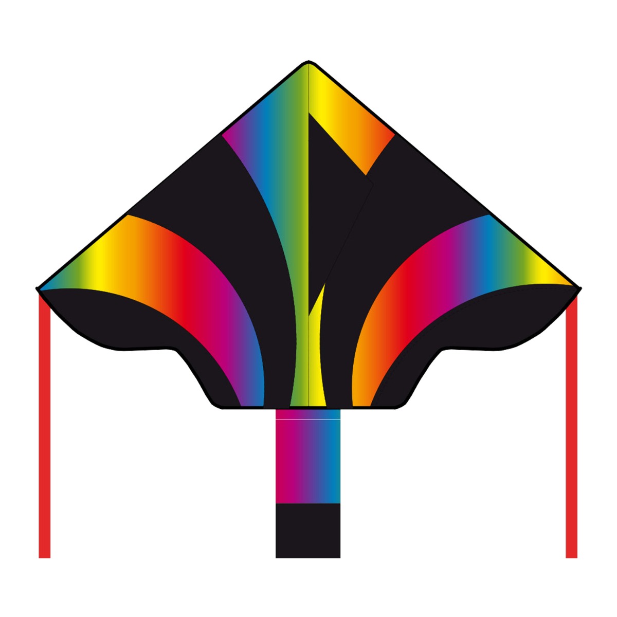 HQ Kinderdrachen Einleiner Drachen HQ Simple Flyer Radient Rainbow 120 cm Flugdrachen