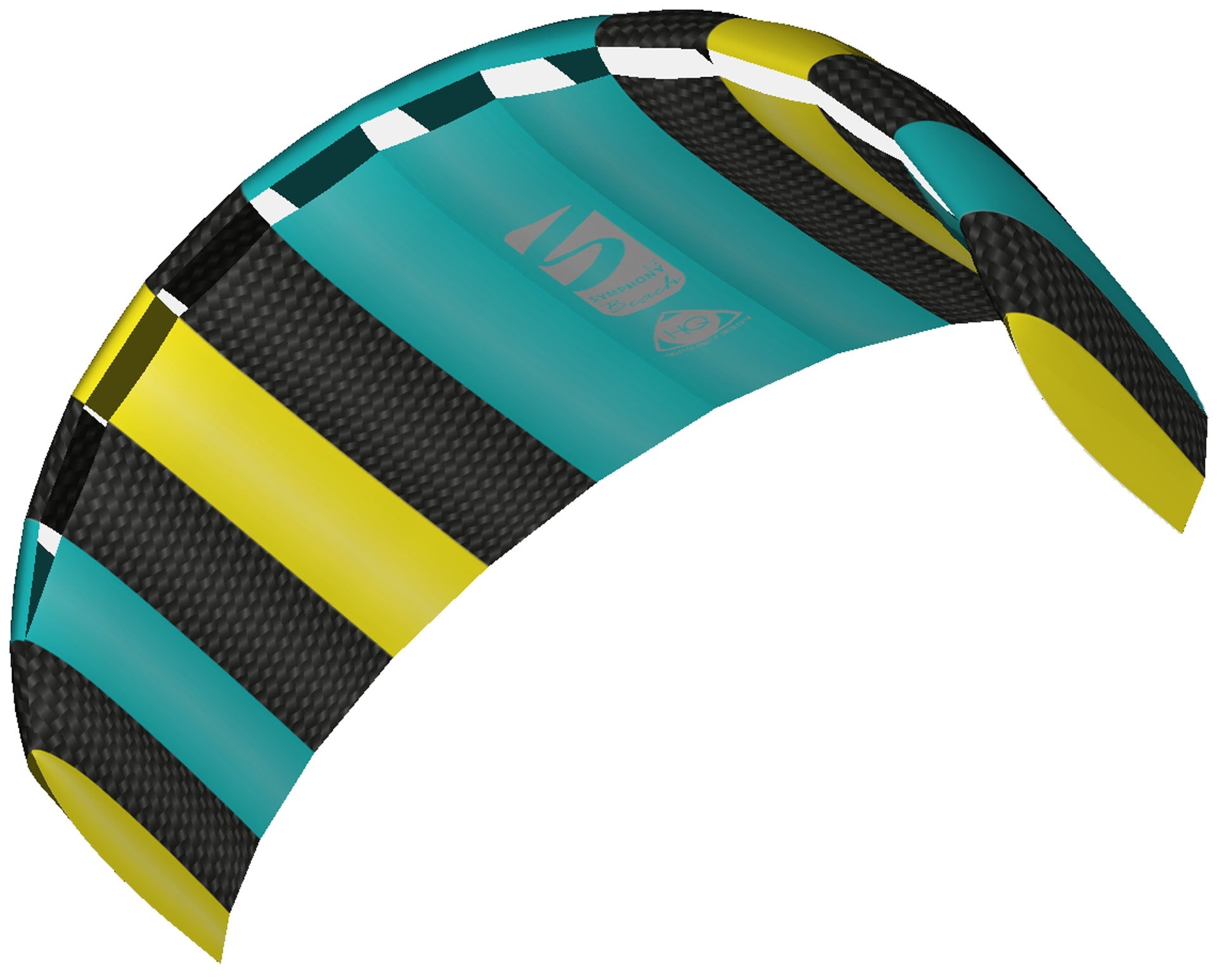 HQ Lenkmatte HQ Symphony Beach III 2.2 Aqua Ready to Fly Lenkmatte 2 Leiner Kite Matte