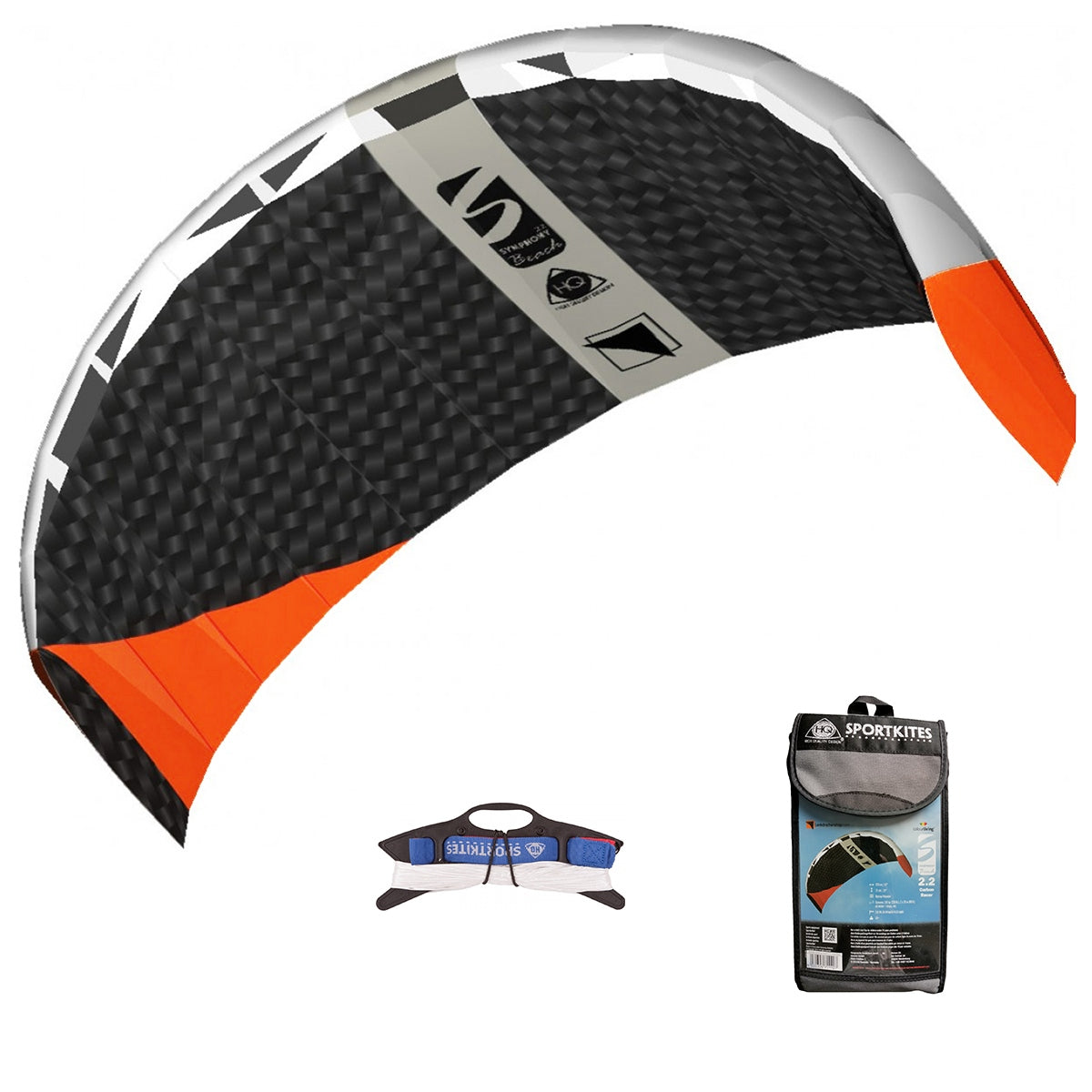 HQ Lenkmatte HQ Symphony Beach III 2.2 Carbon Racer Ready to Fly Lenkmatte 2 Leiner Kite Matte