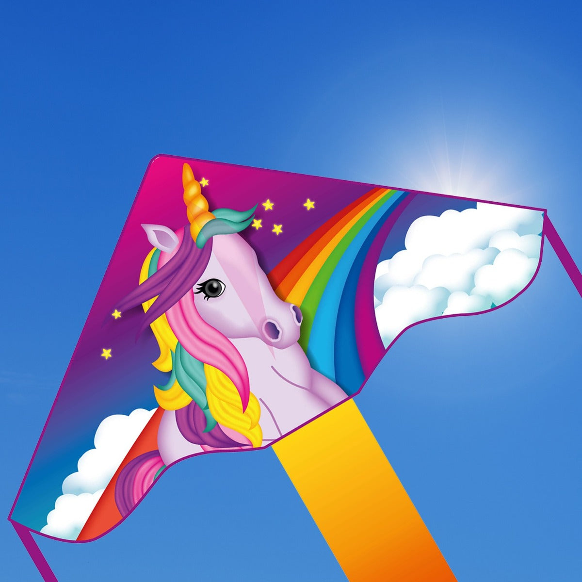 HQ Kinderdrachen Einleiner Drachen HQ Simple Flyer Unicorn 85 cm Flugdrachen