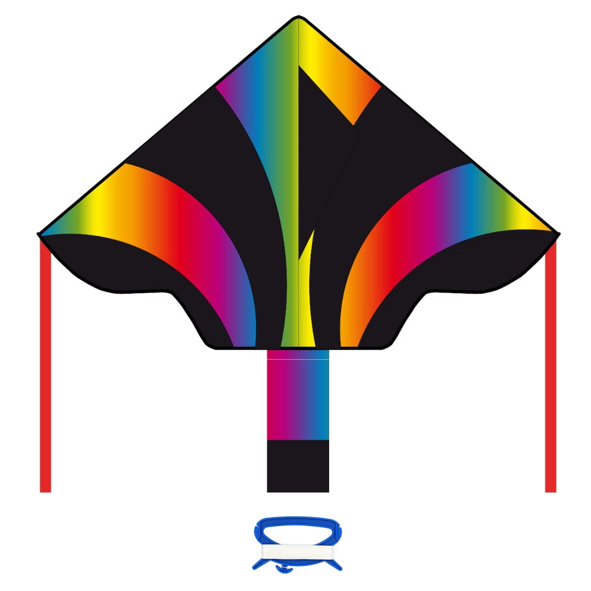 HQ Kinderdrachen Einleiner Drachen HQ Simple Flyer Radient Rainbow 120 cm Flugdrachen