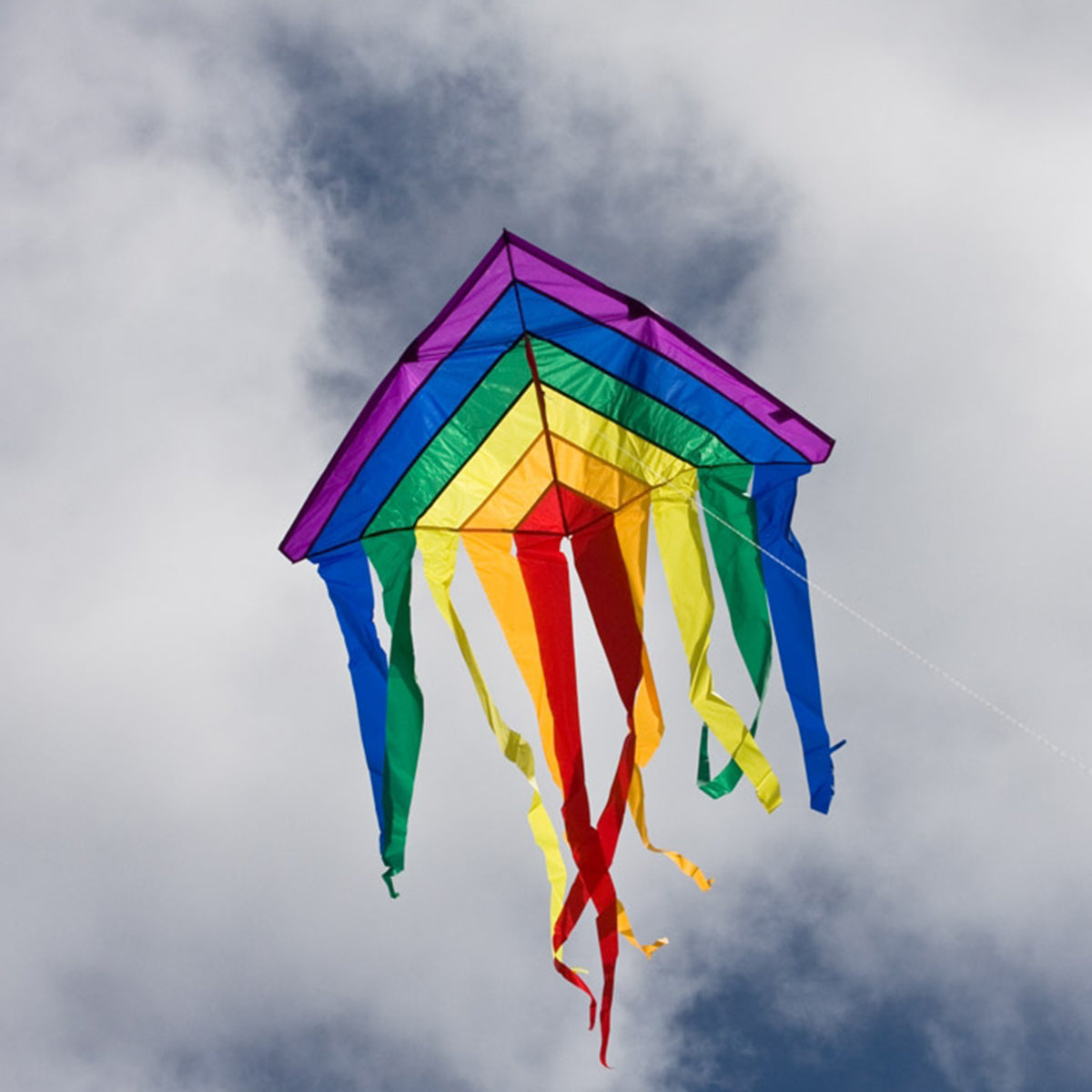 HQ Kinderdrachen Einleiner Drachen HQ Delta XL Rainbow Flugdrachen