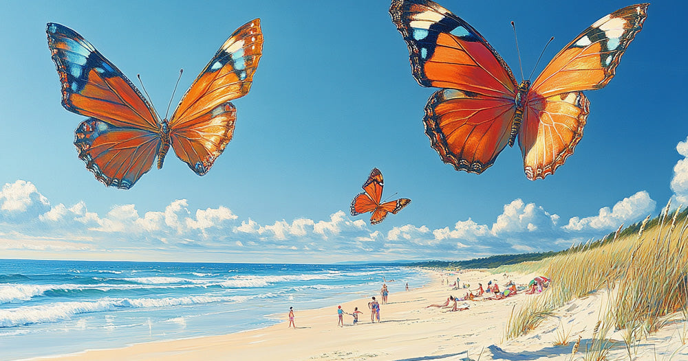 HQ Kinderdrachen Einleiner – Bunte Schmetterling-Kites von Lenkdrachenshop.com