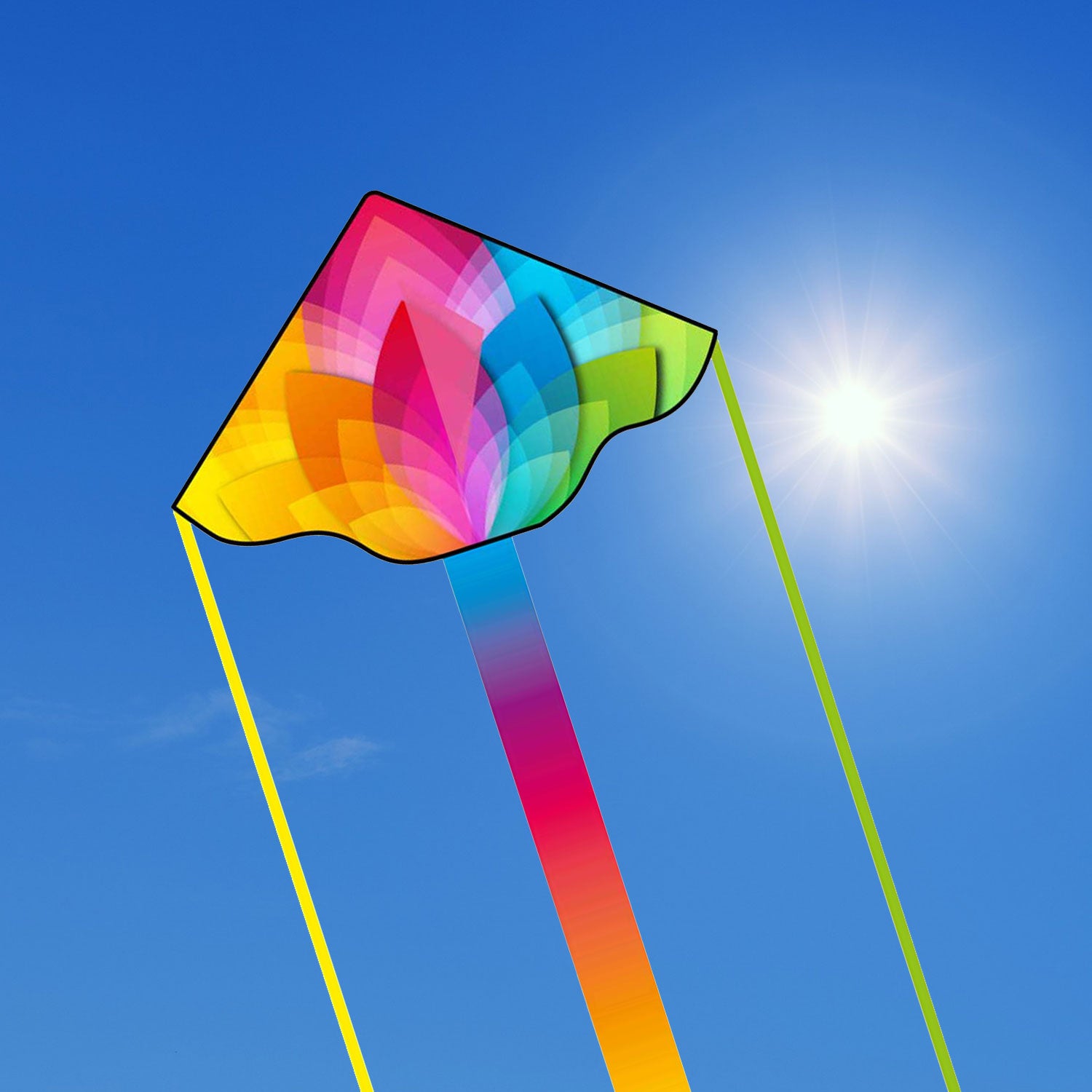 HQ Kinderdrachen Einleiner HQ Simple Flyer Rainbow Flower 120 cm