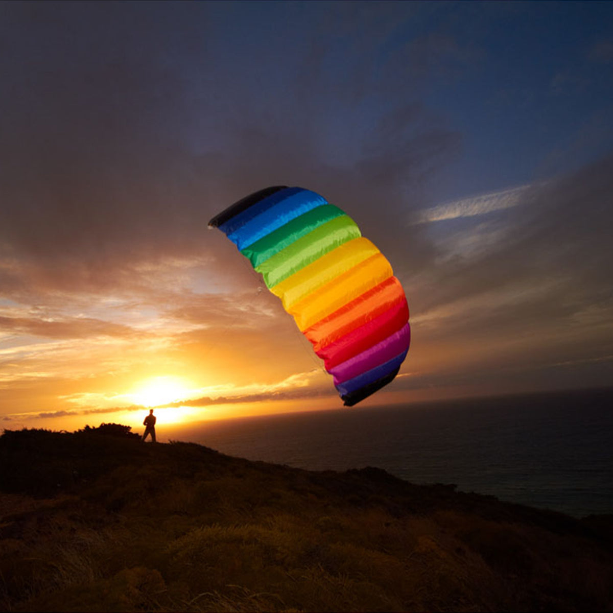 HQ Lenkmatte HQ Symphony Beach III 2.5 Rainbow Ready to Fly Lenkmatte 2 Leiner Kite Matte