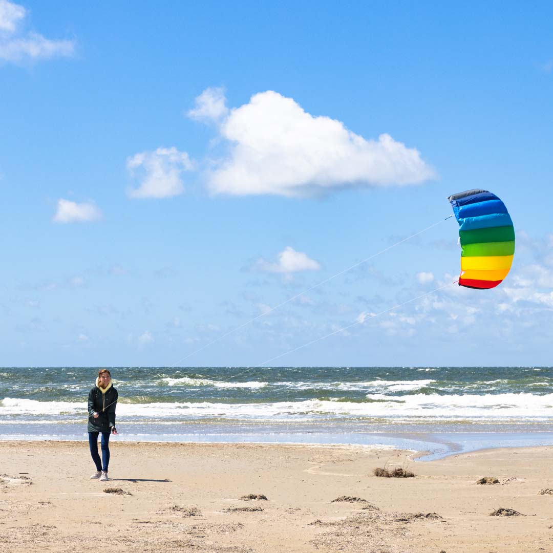 HQ Lenkmatte HQ Symphony Beach III 2.2 Rainbow Ready to Fly Lenkmatte 2 Leiner Kite Matte