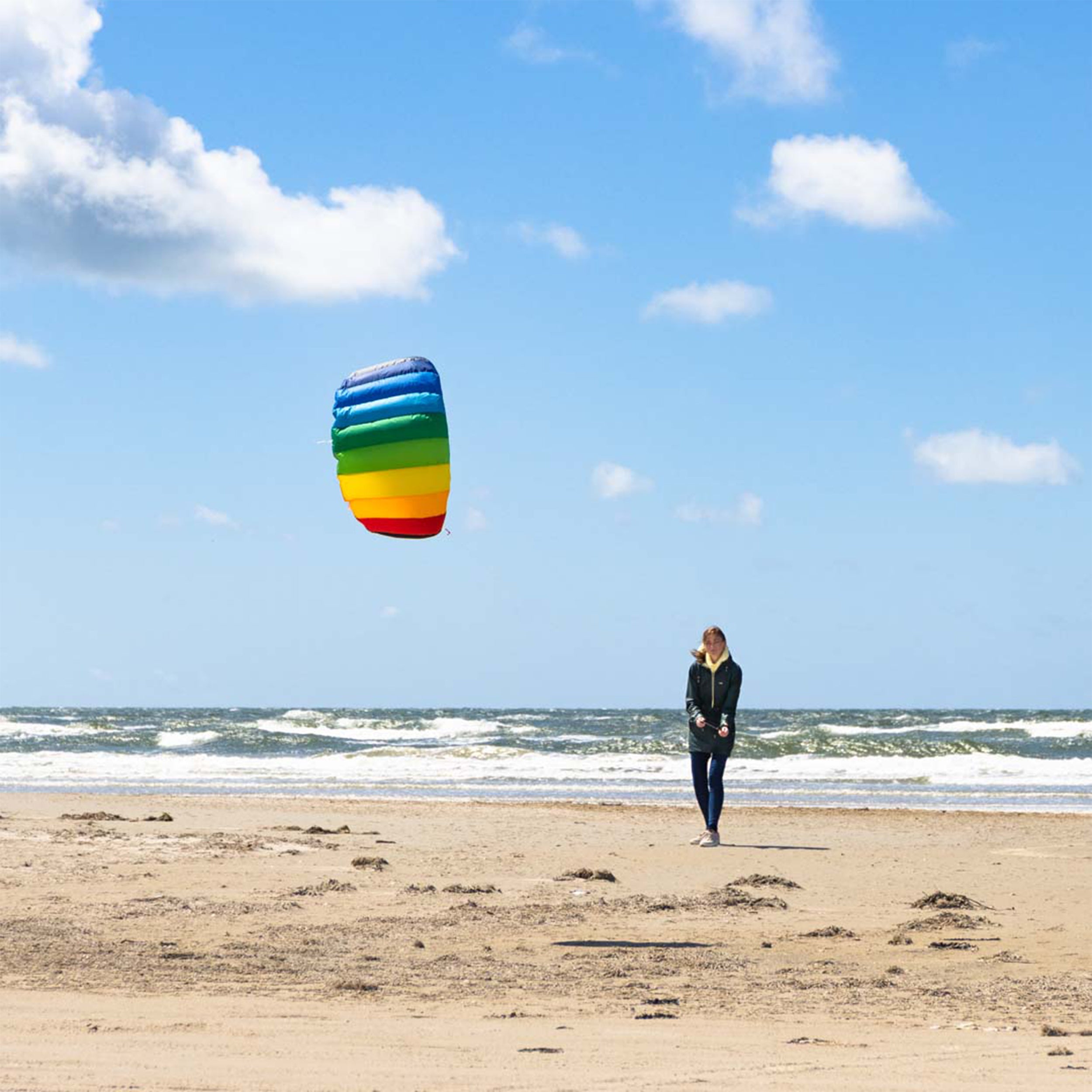 HQ Lenkmatte HQ Symphony Beach III 1.3 Rainbow Ready to Fly Lenkmatte 2 Leiner Kite Matte