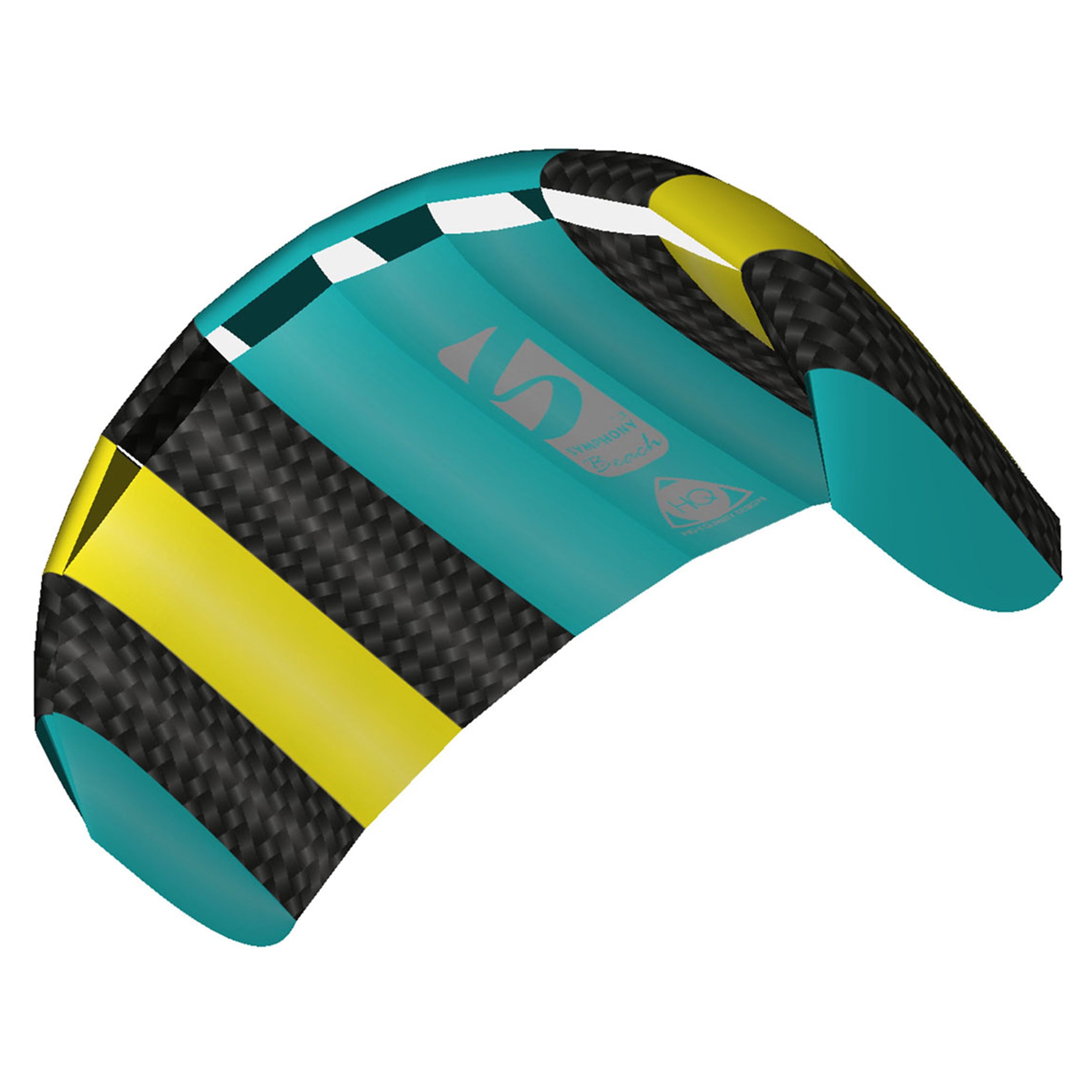 HQ Lenkmatte HQ Symphony Beach III 1.3 Aqua Ready to Fly Lenkmatte 2 Leiner Kite Matte
