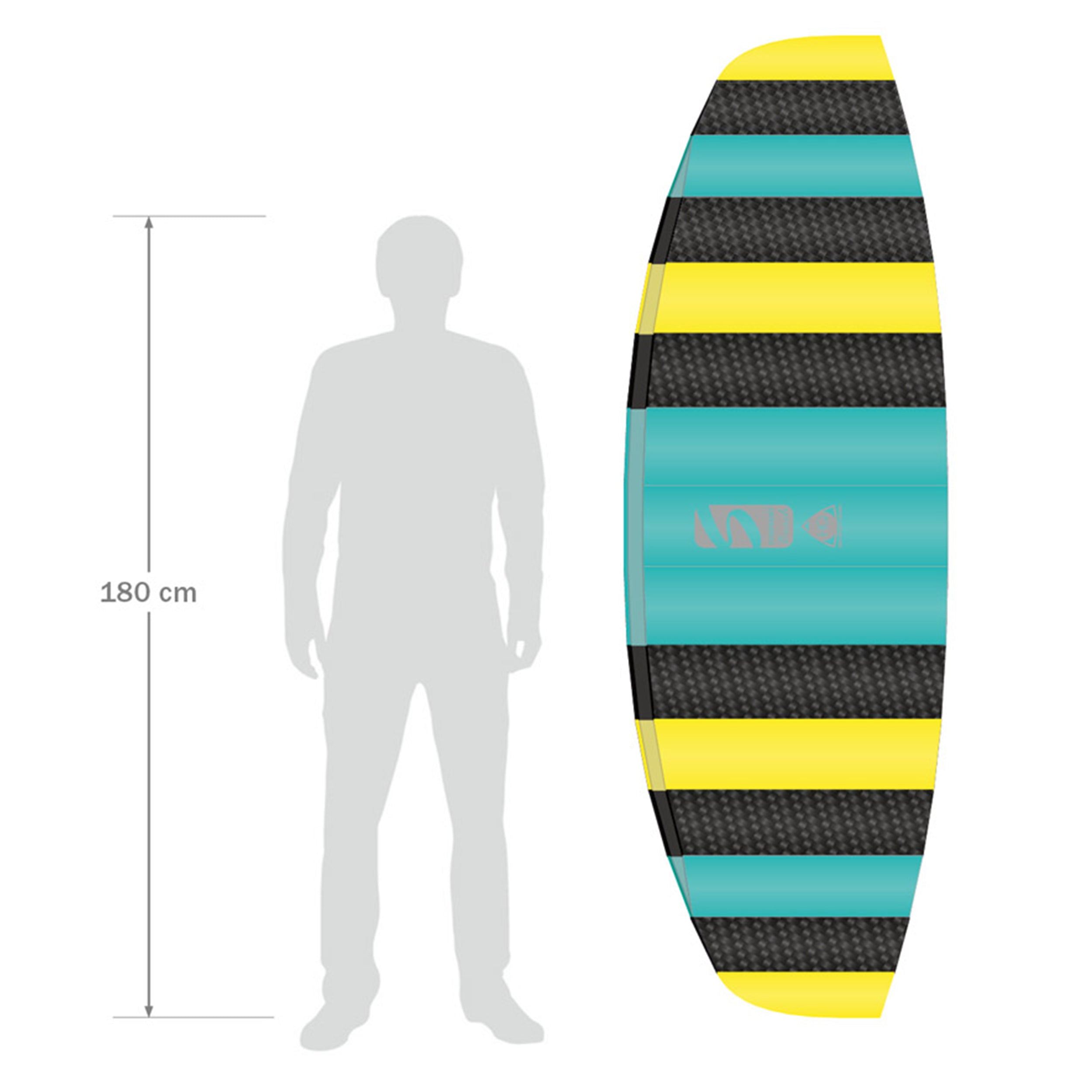 HQ Lenkmatte HQ Symphony Beach III 2.2 Aqua Ready to Fly Lenkmatte 2 Leiner Kite Matte