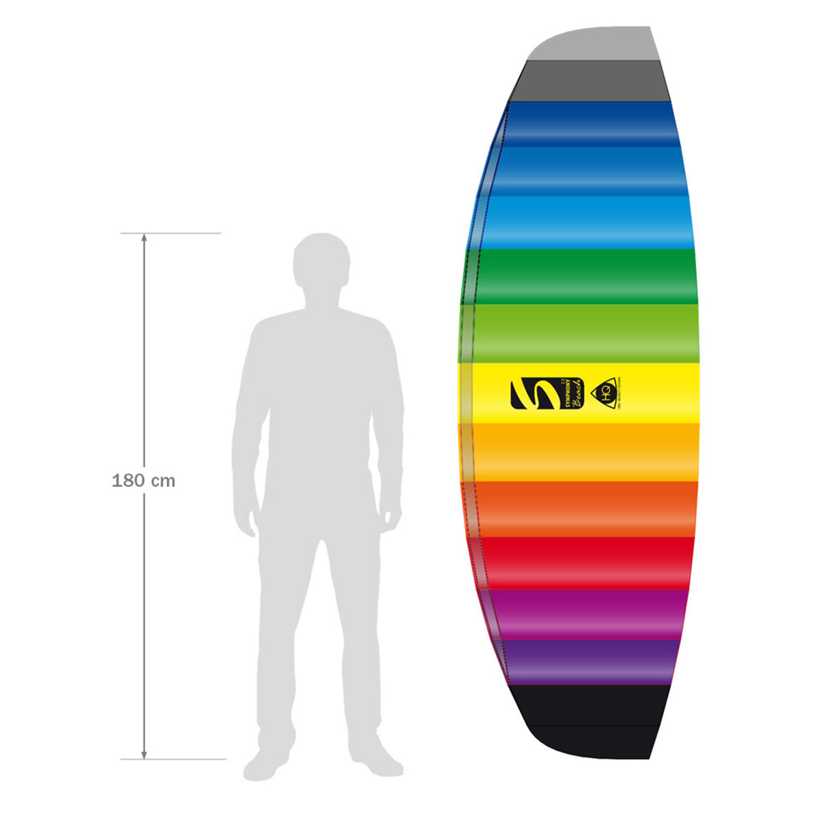 HQ Lenkmatte HQ Symphony Beach III 2.5 Rainbow Ready to Fly Lenkmatte 2 Leiner Kite Matte