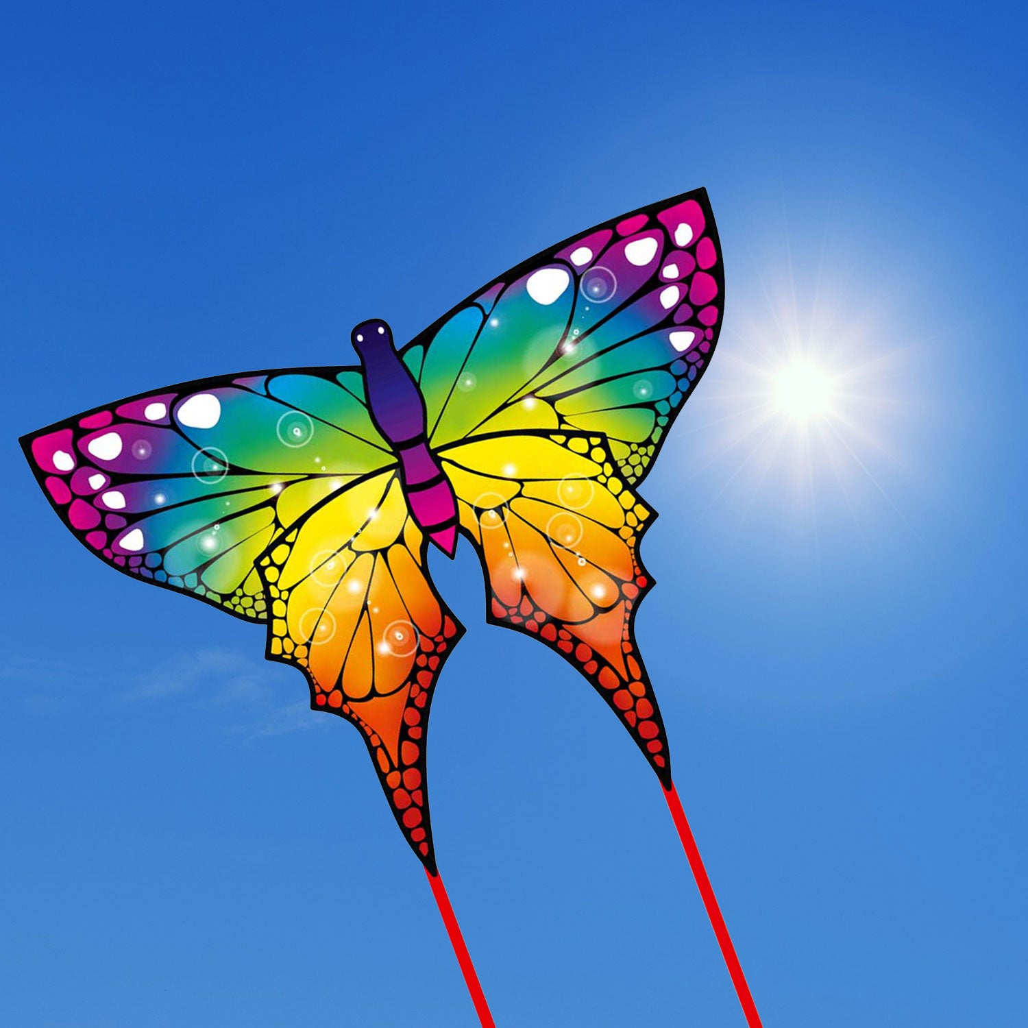 HQ Kinderdrachen Einleiner HQ Butterfly Rainbow 97 cm