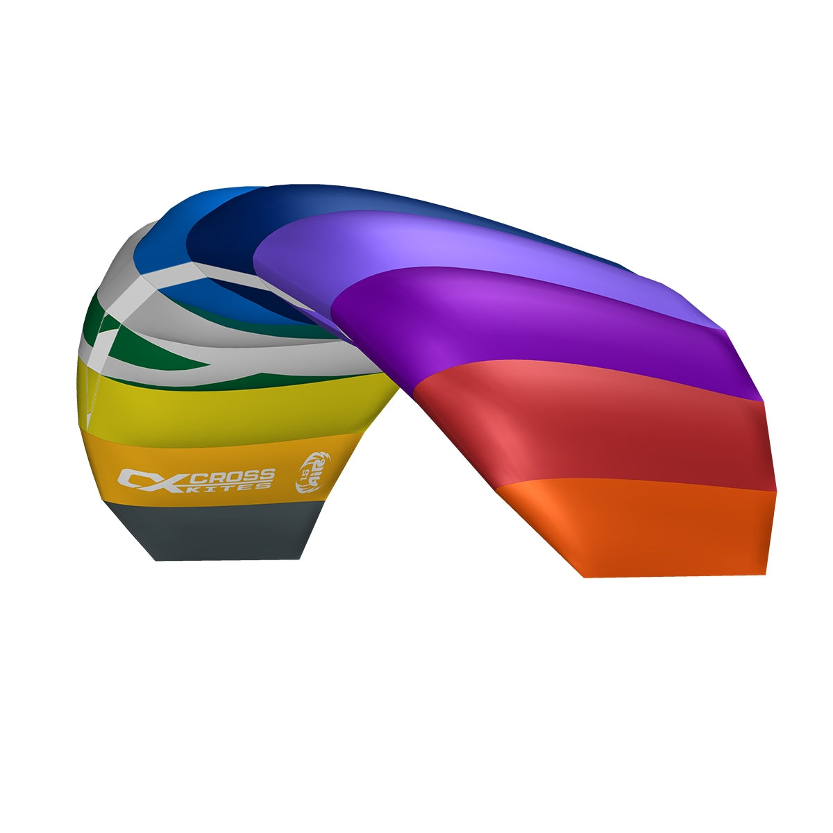 CrossKites Lenkmatte CrossKites Air 1.2 HW - High Wind Rainbow R2F Allround Lenkdrachen Kite