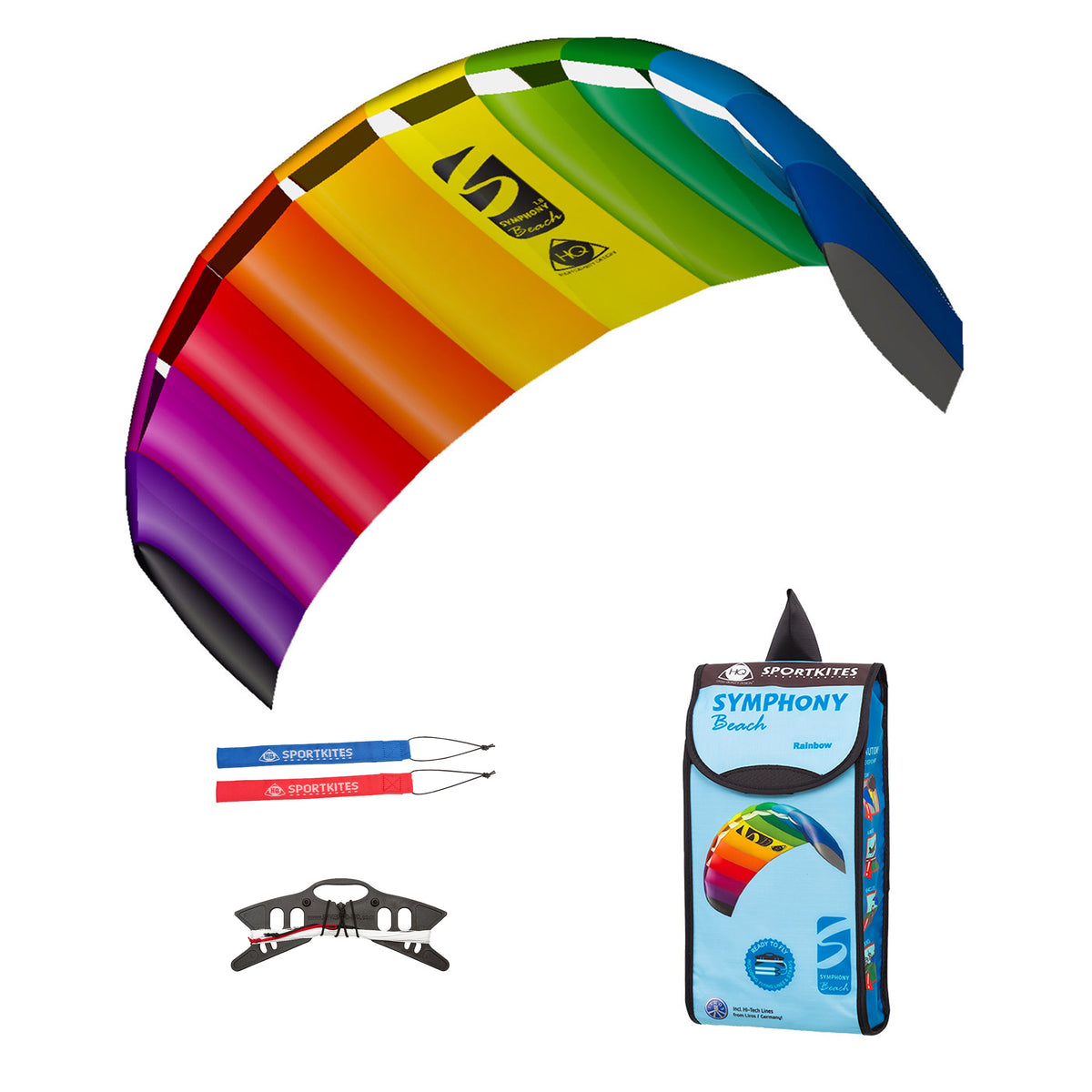 HQ Lenkmatte HQ Symphony Beach III 1.8 Rainbow Ready to Fly Lenkmatte 2 Leiner Kite Matte