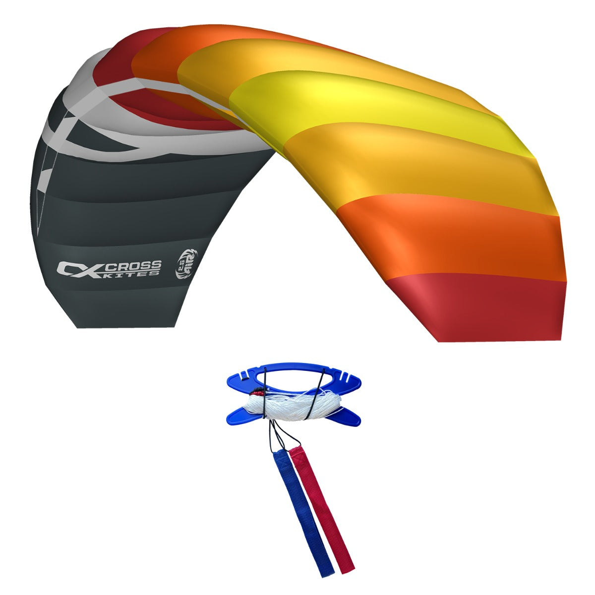 CrossKites Air 2.5 Lenkmatte 2 Leiner | Allround-Lenkdrachen flugfertig | für grenzenlosen Flugspaß