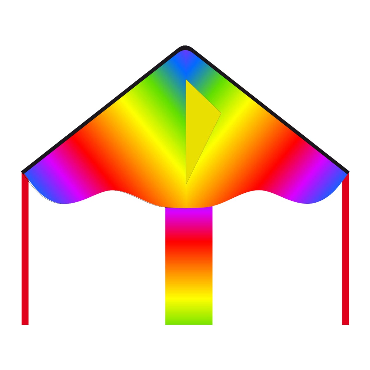 HQ Kinderdrachen Einleiner Drachen HQ Simple Flyer Radiant Rainbow 85 cm Flugdrachen