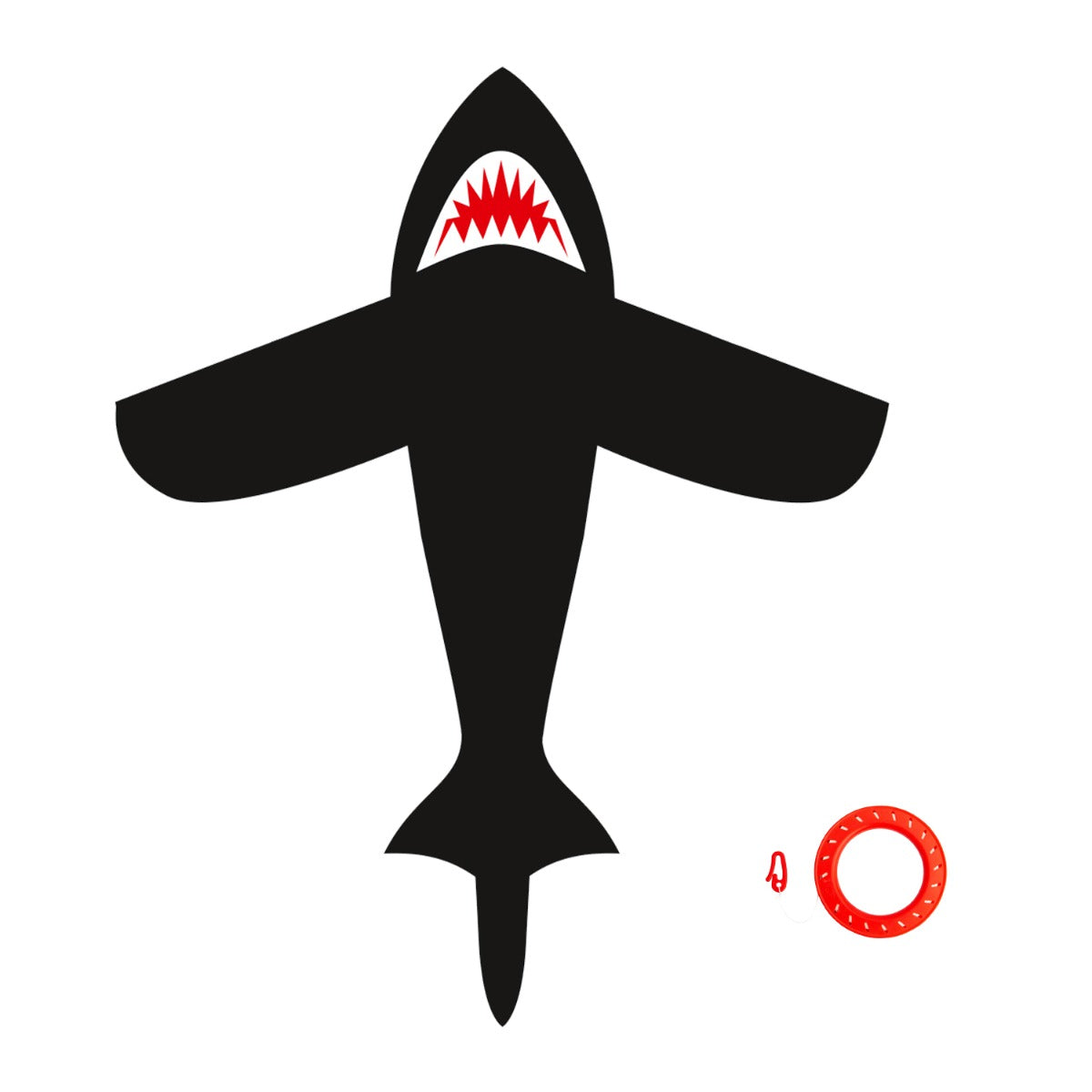 HQ Kinderdrachen Einleiner Drachen HQ Shark Kite 7 Hai 134 cm Flugdrache