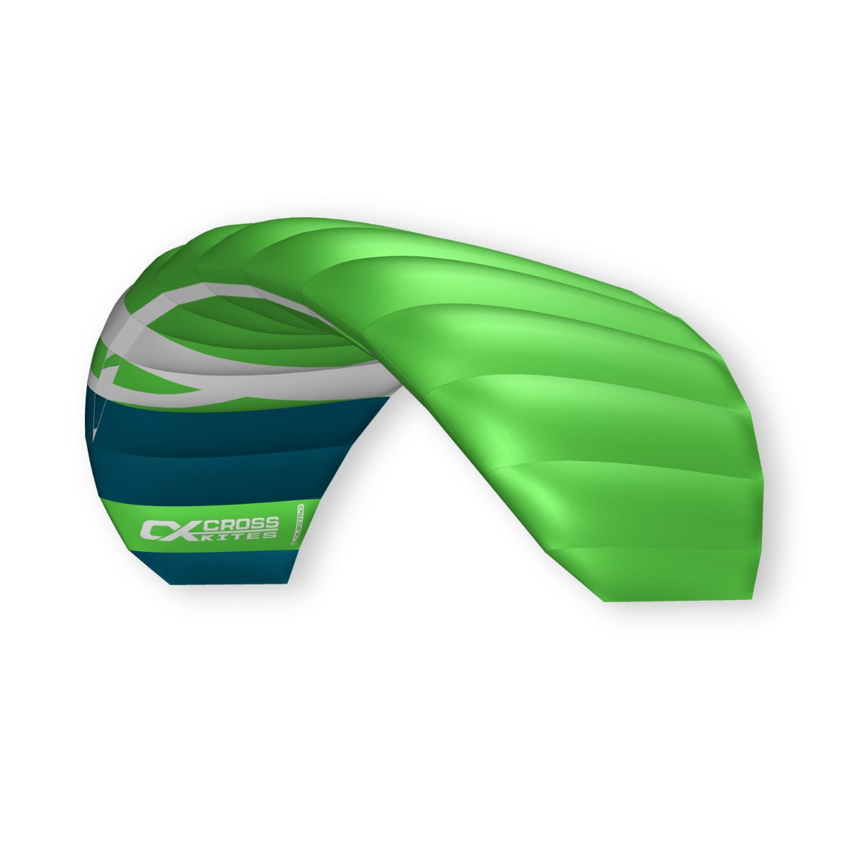CrossKites Quattro 1.5 Green Vierleiner Lenkmatte Lenkdrachen mit Handles R2F Kite
