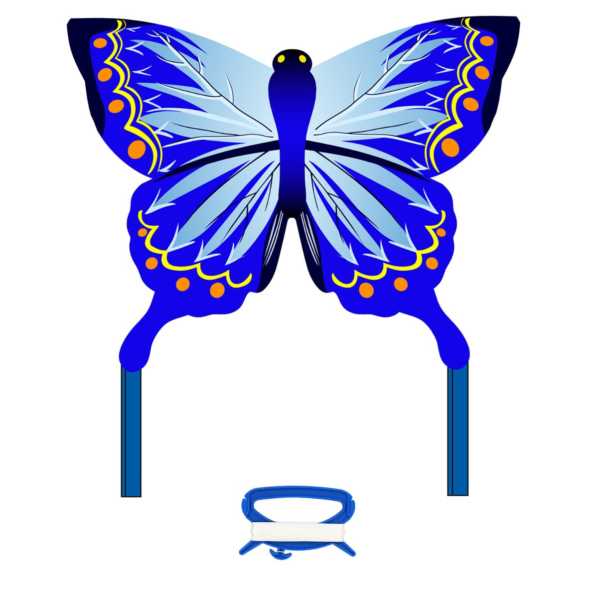 HQ Kinderdrachen Einleiner Drachen HQ Butterfly Kite Indigo Schmetterling Flugdrache